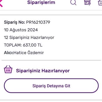 Gratis Siparişim Bir Haftadır Hazırlanıyor Olarak Görünüyor