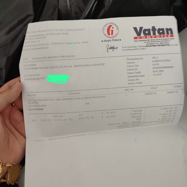 Vatan Bilgisayar Pişmanlıktır İlgisiz Firma