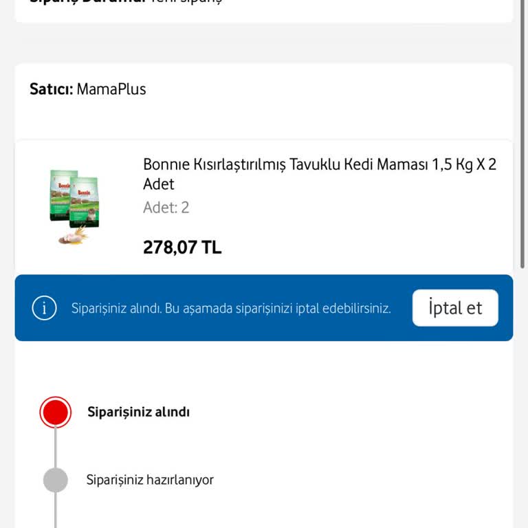 Vodafone Her Şey Yanımda Ürünümü Kargoya Vermiyor