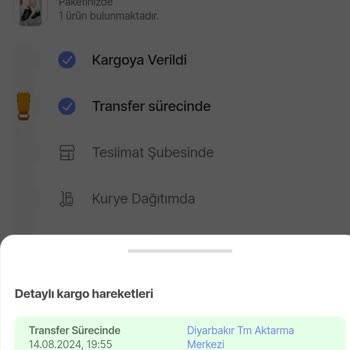 hepsiJET Diyarbakır TM Aktarma Merkezi Bekletilen Kargo