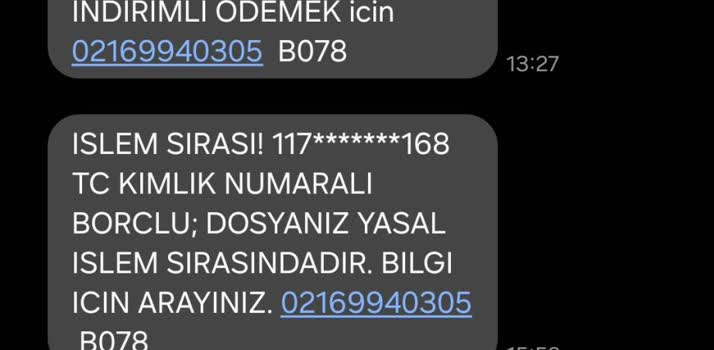 Reel Alacak Sürekli Gelen SMS'ler Ve İlgisiz Yetkililerden