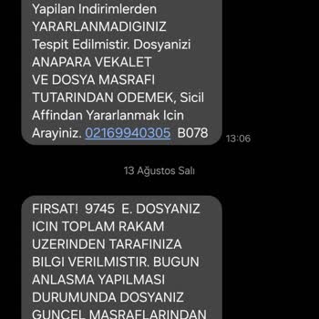 Reel Alacak Sürekli Gelen SMS'ler Ve İlgisiz Yetkililerden Şikayetçiyim