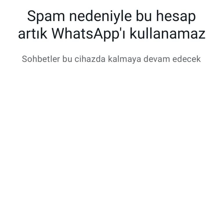 WhatsApp'tan Spam Ve Engellenme