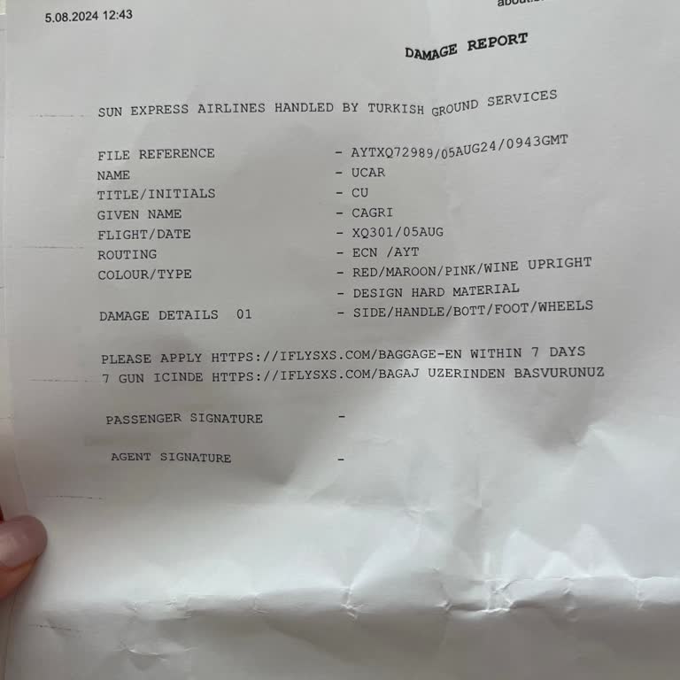 Sunexpress Bavulumu Kırdı Ve Günlerdir Dönüş Sağlanmıyor