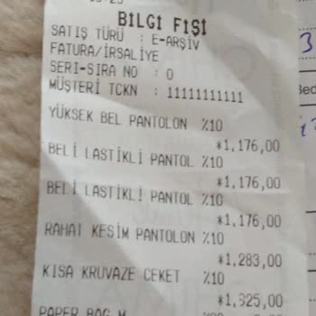 Ankara Chima İzmir Cad. Şubesinde İade Veya Değişim Yapılmıyor.