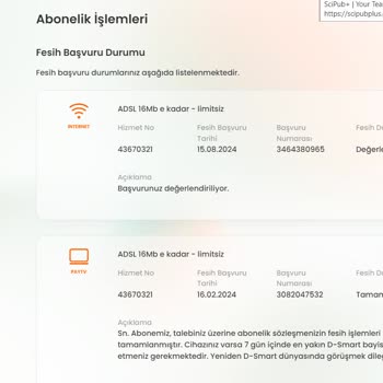 DSmart Tarafından Onay Alınmadan İnternet Üyeliği Devam Ettirilmesi