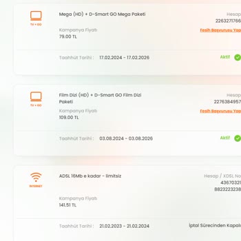 DSmart Tarafından Onay Alınmadan İnternet Üyeliği Devam Ettirilmesi