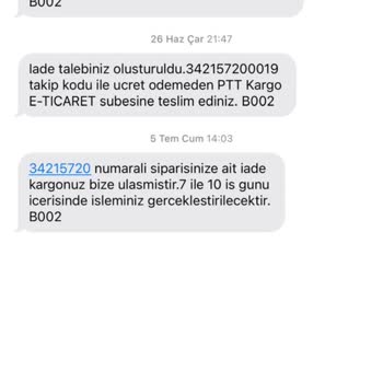 Sefamerve İadesi Yapılmadı. İademin Yatırılmasını İstiyorum