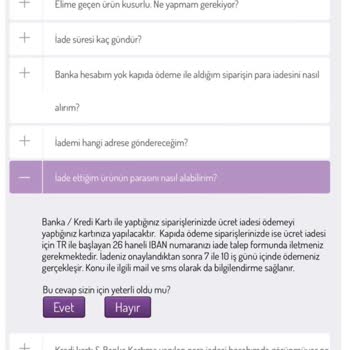 Sefamerve İadesi Yapılmadı. İademin Yatırılmasını İstiyorum