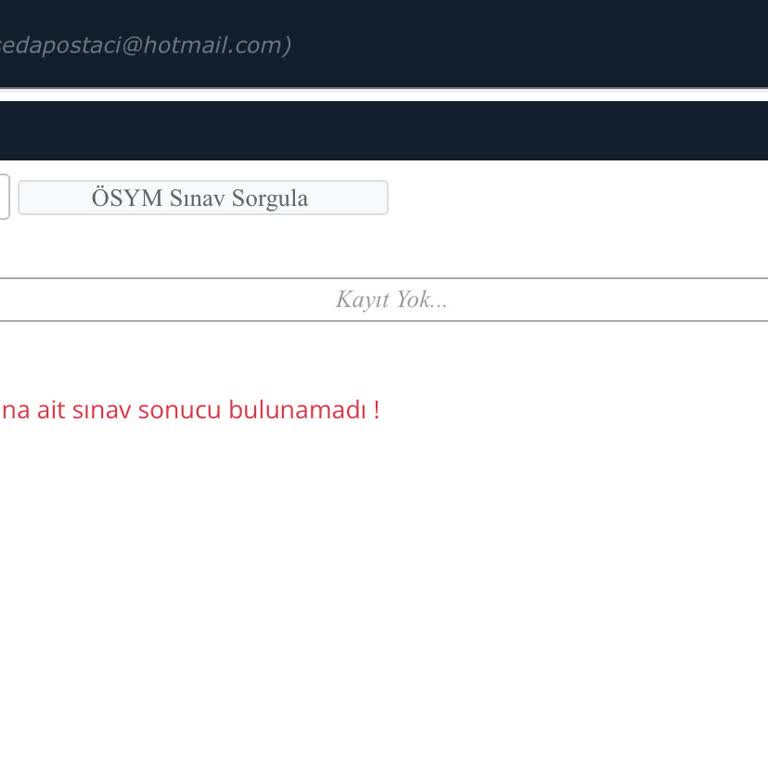 ÖSYM ALES 2 Sonucum Başvuruda Gözükmüyor