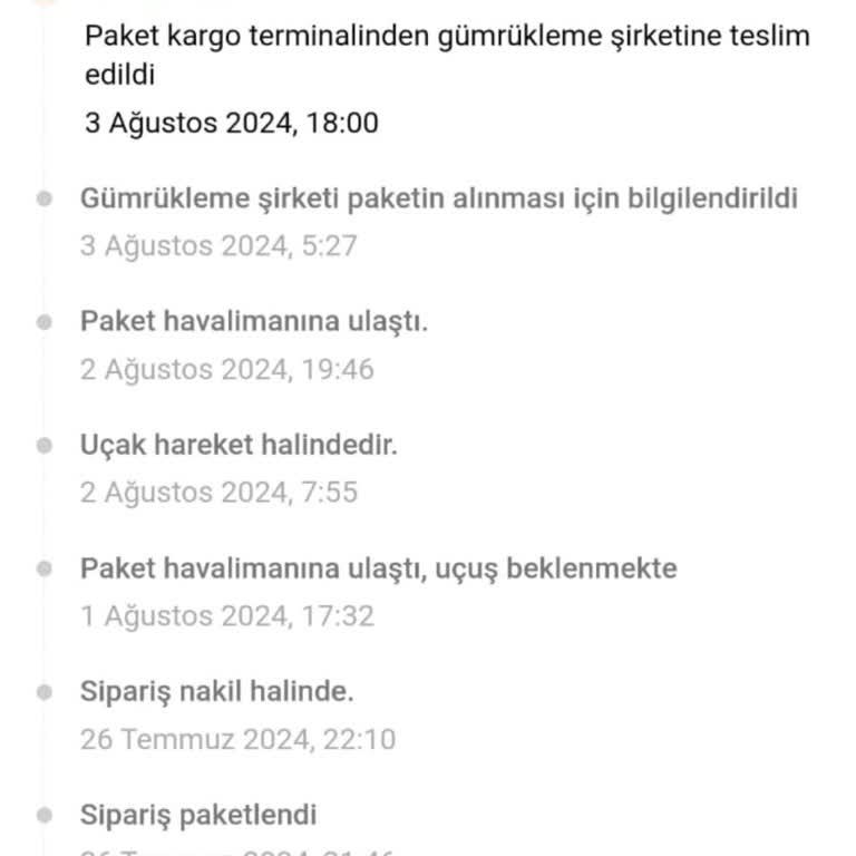 Temu Kargom 13 Gündür In Transit Aşamasında