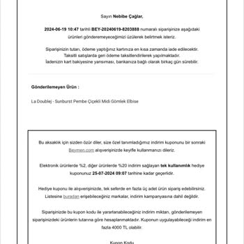 Beymen. Com Aldığım Ürünler Gelmedi, Hepsi Mi Stok Hatası?