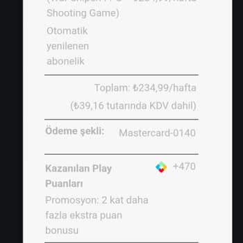 Google Play Bilgi Dışı Para Çekimi