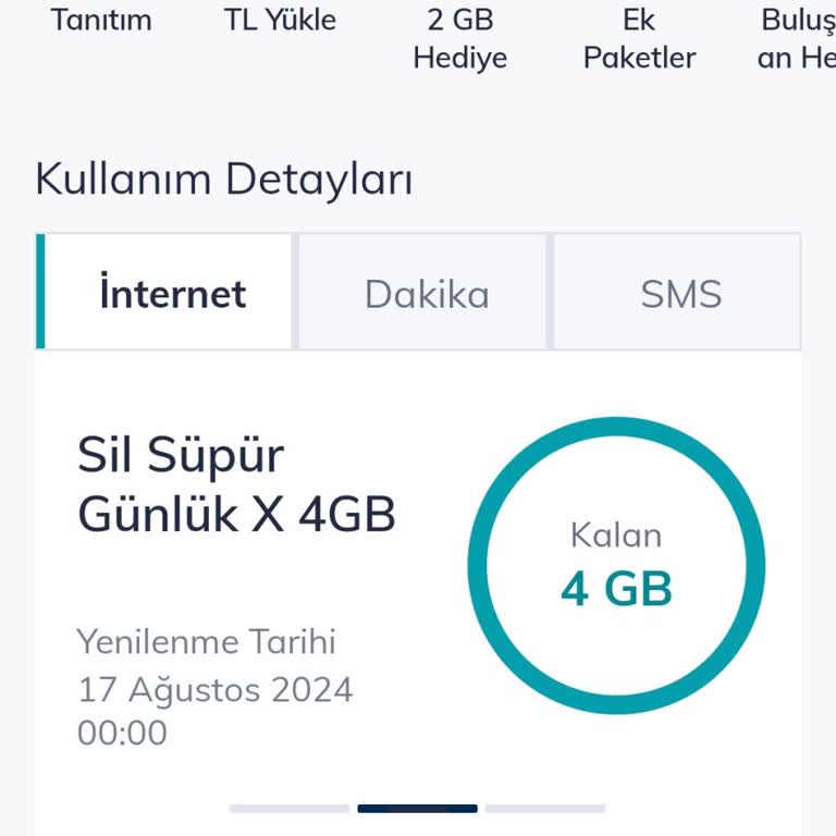 Türk Telekom Sil Süpür Den Kazanmış Olduğum Günlük 4 GB X Kullanamıyorum