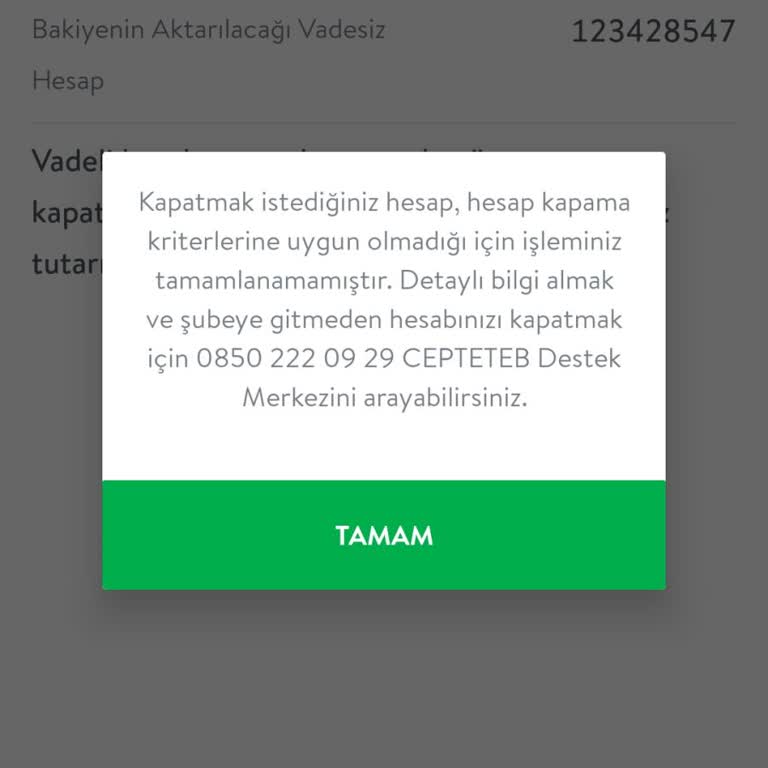 TEB Kart Kapatmakta Zorluk Çıkartıyorsunuz