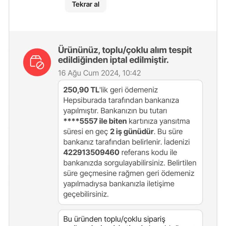 Hepsiburada Mağduriyeti İptal Üstüne İptal