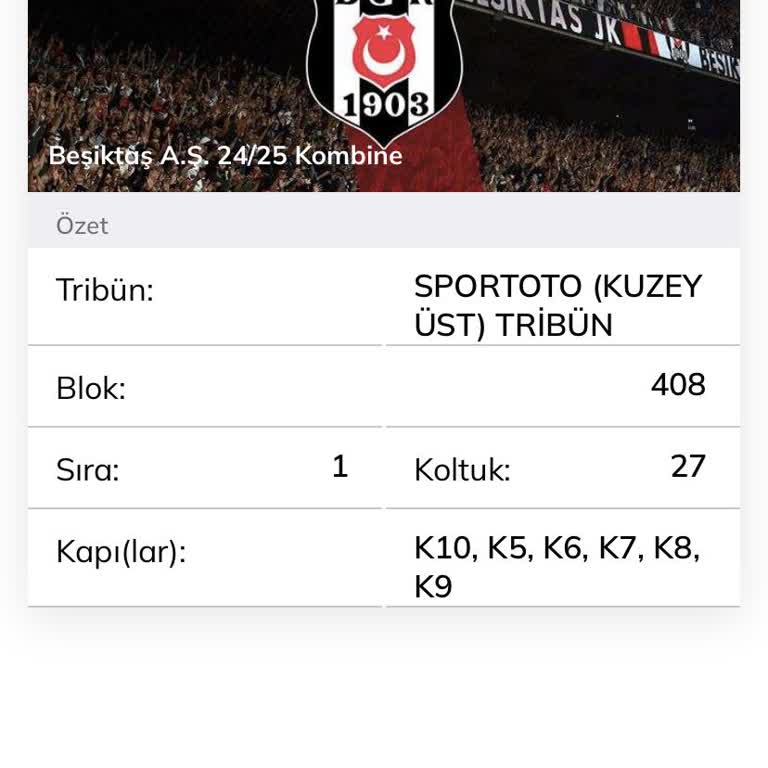 Passolig Beşiktaş Kombine Devir Edemiyorum