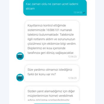 A101 Extra Pişmanlık Para İadesi Alamadım.