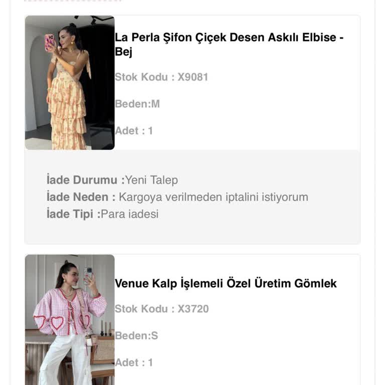 Xoxo Store Butik İptal Ve İade Yapmıyor. Ürünü Göndermiyor!