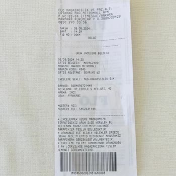 FLO Ayakkabı Ayakkabı Kullanımı Sonucu Topuk Yaralanması Şikayeti