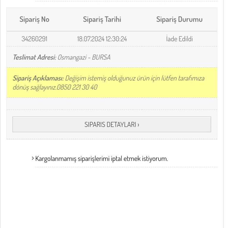 Sefamerve Ücret İadem Yatmıyor