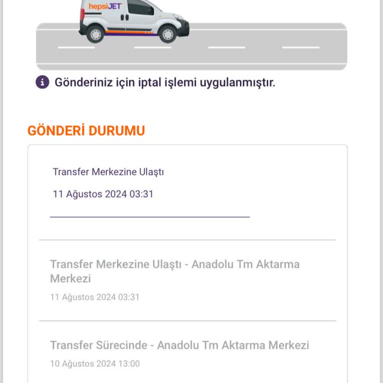 Hepsijet XL İade Ettiğim Ürünü Anadolu TM A. M. De Bekletiyor!