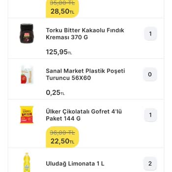 Migros Sanal Market Ürün Değişimi