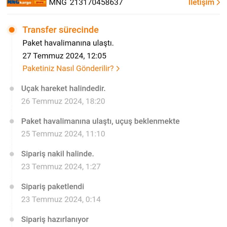 MNG Kargo MNG Gümrükten Kargoyu Almıyor.