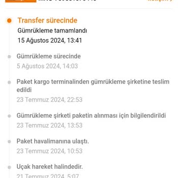MNG Kargo Gümrükten 25 Günde Almama. Aldım Deyip Yola Çıkmaması