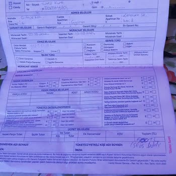 Hoover Buzdolabı Servis Mağduriyeti