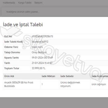 TürkoğluAvm İade Sürecinde Yaşanan Gecikme