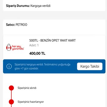 Vodafone Her Şey Yanımda Vodafone Ve Hepsijet İş Birliği Ürünümü Teslim Etmedi...
