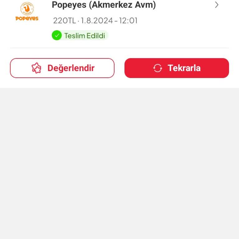 Tıkla Gelsin Teslim Edilmeyen Yemeğin İadesi