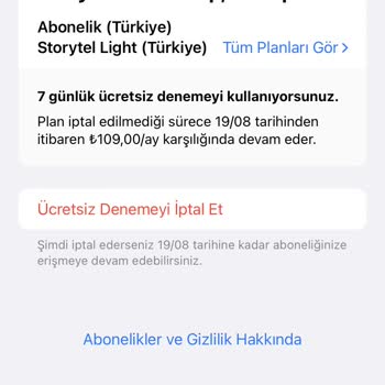Storytel 7 Günlük Ücretsiz Deneme Süresinde, İzinsiz 999.99 TL Çekti.