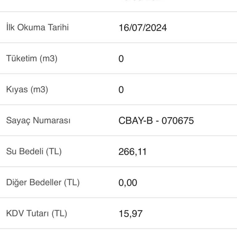 Antalya Ağustos Ayı Su Faturası Asat