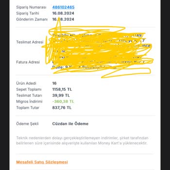 Migros Hızlı Teslimat Hizmetinde Gecikme Sorunu