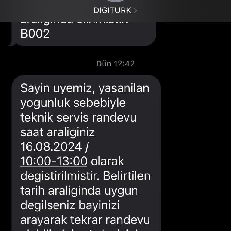 Digiturk Bağlatma İçin Evine Ekip Göndermiyor