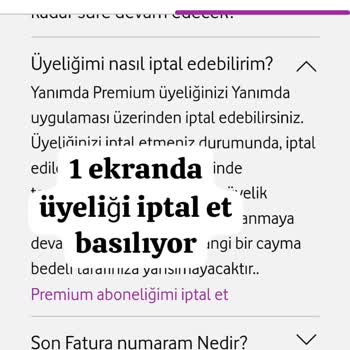 Vodafone Yanımda Premium Üyeliği İptal Sorunu ve Haksız Ücret Kesintisi