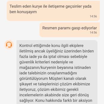 Trendyol Köfteci Yusuf Teslim Edilmeyen Ürünün Para İadesini Yapmıyor.