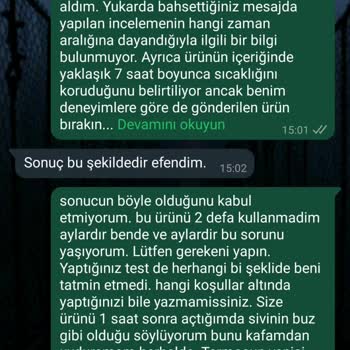 Stanley Termos Teknik Servis Kutupayısı Ürünün Kusurunu Kabul Etmiyor.