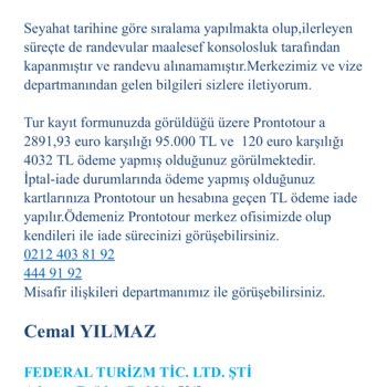 Prontotour İtalya Turu İçin Hayal Kırıklığı Yaşatan Tur Acentası