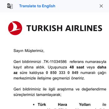 THY Uçuş İptal Bilet İadesi Yapmaması