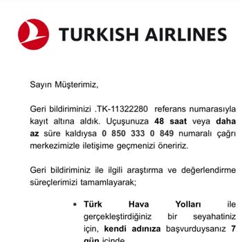 THY Uçuş İptal Bilet İadesi Yapmaması