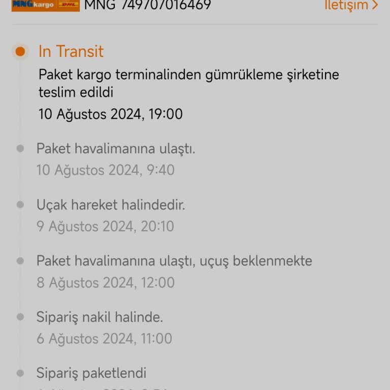 MNG Kargo Siparişimi Gümrükte Bekletiyor