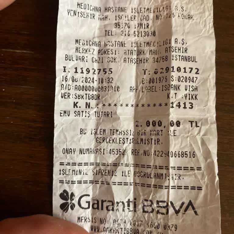 İzmir Özel Medicana Hastanesi Muayene Ücreti Alımı