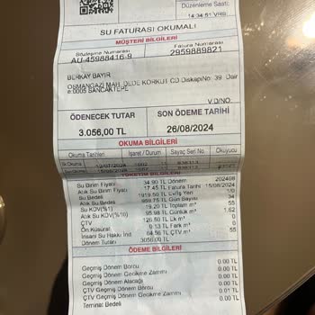 İSKİ Su Faturası 1 Aylık 3000 TL Geldi