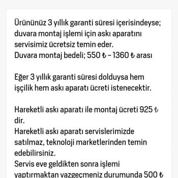 Beko Servis Duvara Montaj Aparat Ücreti İstiyor