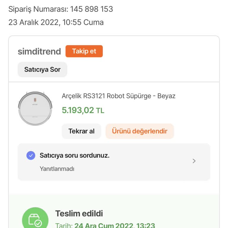 Erken Garanti Süresi ve Sürekli Arızalanan Robot Süpürge