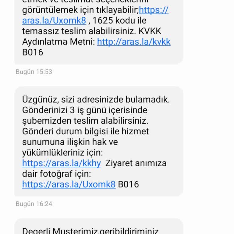 Aras Kargo Evde Olduğumuz Halde Teslim Edilmeyen Kargo!