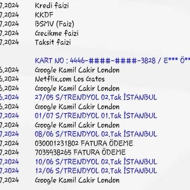 Ziraat Bankası Londra'dan Yapılan Kart İşlemleri